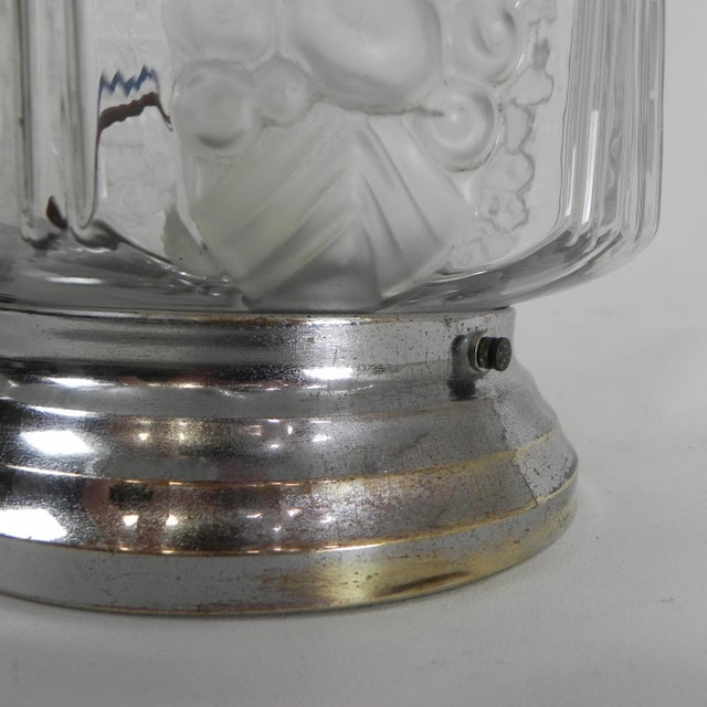 Art Deco Glass Skyscraper Ceiling Lamp by Francis Hubert for Muller Freres, 1930s For Sale - Image 13 of 18
