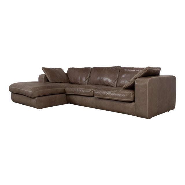 Valentino Corner Sofa in Brown Leather from Machalke For Sale