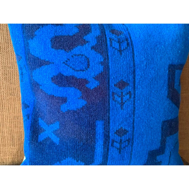 Vintage Turkish Wool Tribal Pillow For Sale - Image 10 of 13