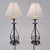 Black 1920`s English Arts & Crafts Antique Wrought Iron Candlestick Table Lamps in the Style of Townshends of Birmingham - A Pair, Rewired For Sale - Image 8 of 12
