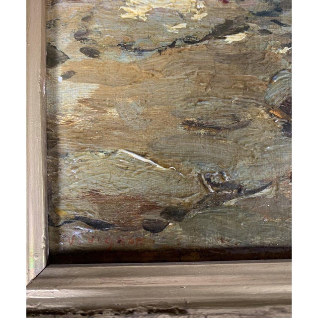Oil painting on canvas, signed Victor Vignon (1847-1909), woodland landscape, 19th century For Sale - Image 4 of 4