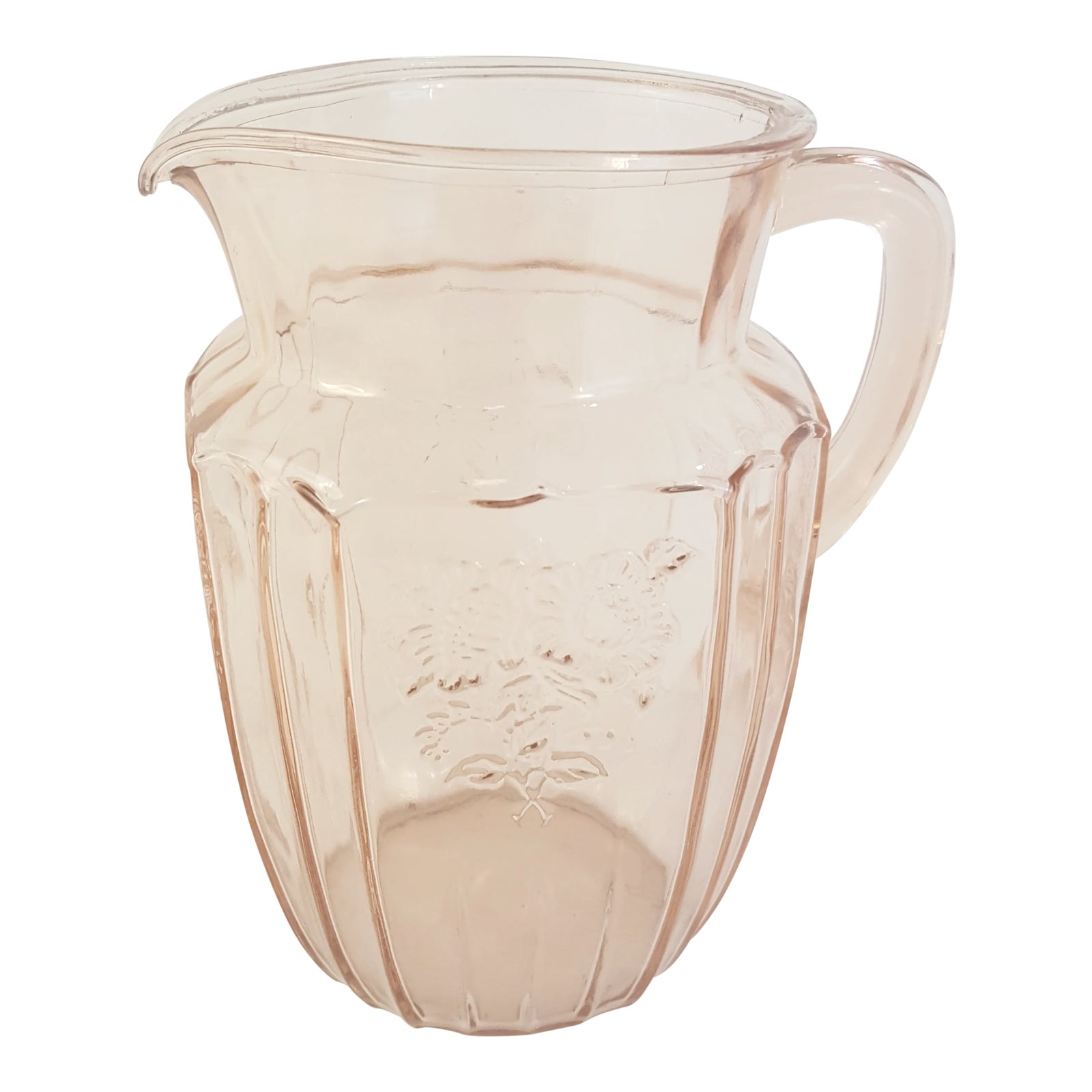 Anchor Hocking Pink Mayfair Pitcher Chairish