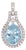 3.5Ct Aquamarine Pendant With Earth Mined Diamond: Solid 14k Gold, Oval 11x9mm For Sale