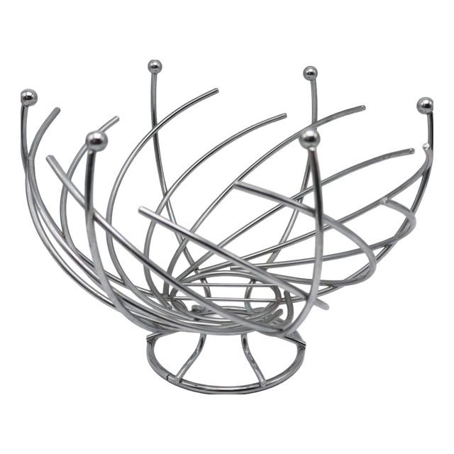Mid-Century Modern Sputnik Spiral Fruit Bowl from Alessi, 1960s For Sale