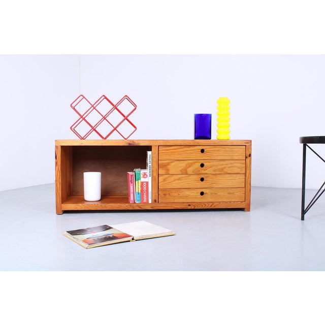 Small Sideboard in Pinewood by Ate Van Apeldoorn for Houtwerk Hattem, 1960s For Sale - Image 4 of 17