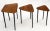 Set of Three Italian Rosewood Mid Century Modern Dowel Leg Nesting Tables For Sale - Image 9 of 13