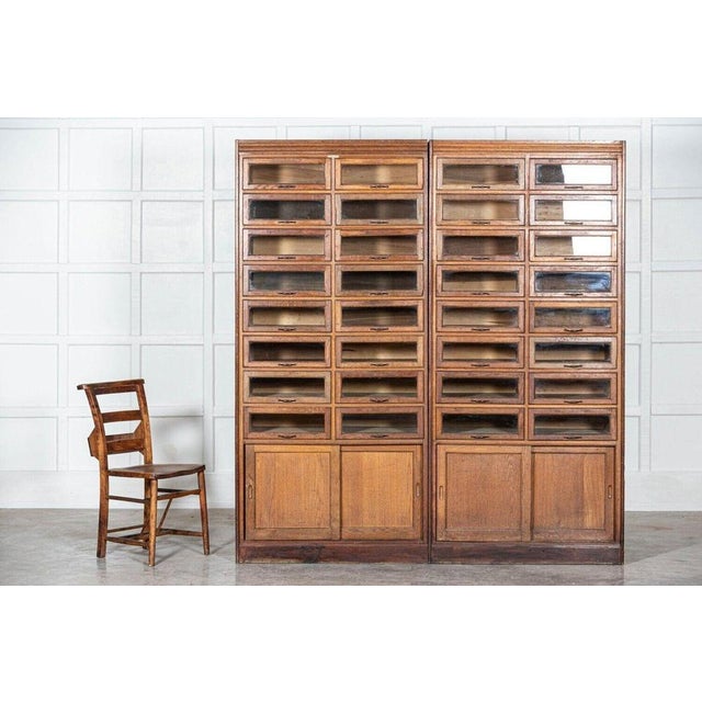 1930s Large English Oak Haberdashery Cabinet, 1930s For Sale - Image 5 of 18