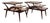 Mid-Century Mahogany Sunburst Bentwood 3-Tier End Tables - A Pair For Sale