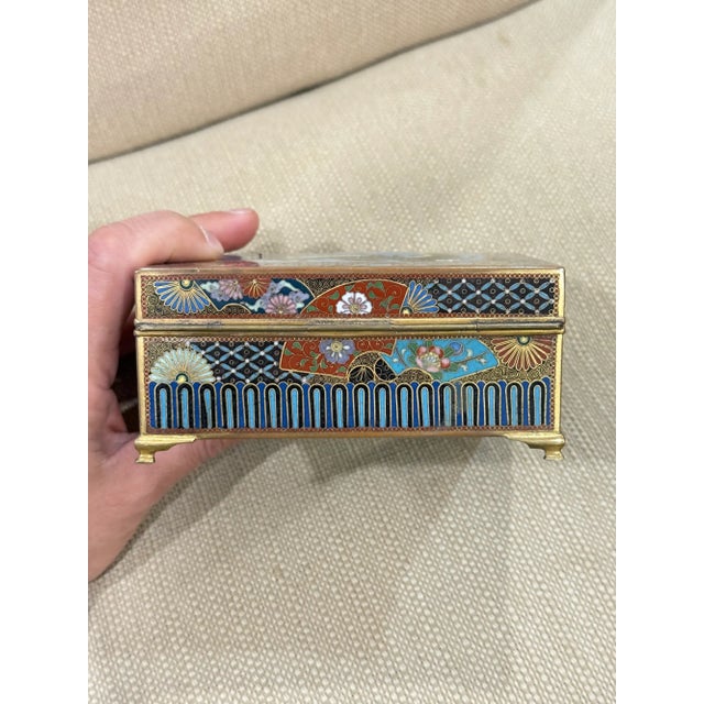 Japanese Cloisonne Enamel Dragon Trinket Box Attributed to Inaba Meiji Period For Sale - Image 11 of 12