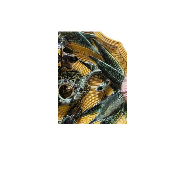 19th C. French Ceramic Palissy Plate For Sale - Image 4 of 12