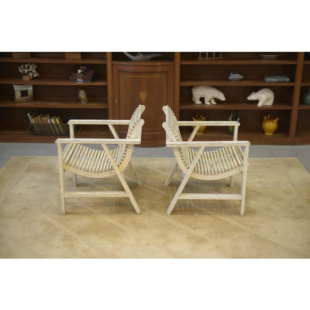 1950s Vintage Wooden Armchairs, 1950s, Set of 2 For Sale - Image 5 of 11