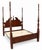Wood 1980s Cherry Queen Size Headboard Foot Board Rails and Supports For Sale - Image 7 of 10