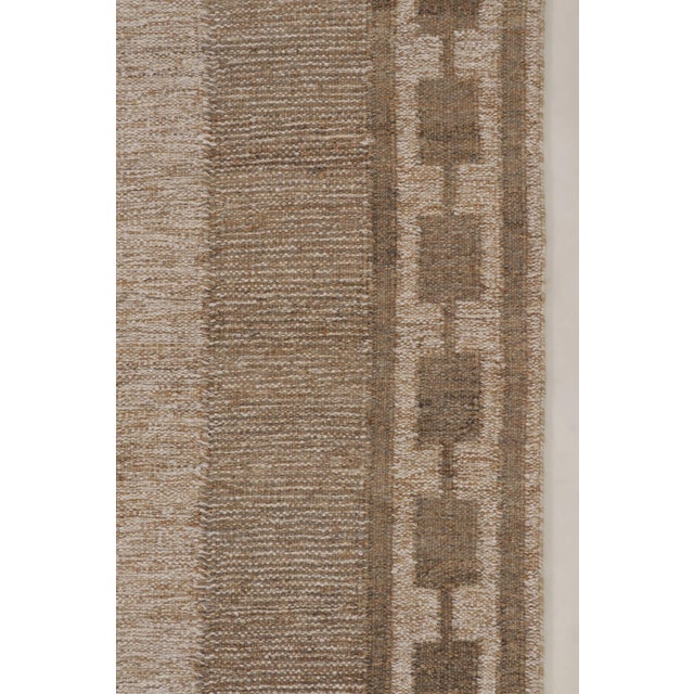 Contemporary Scandinavian Style Wool Rug in Beige by Rug & Kilim, India For Sale - Image 10 of 10