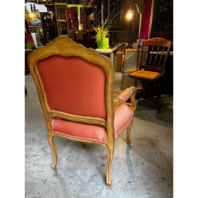 Wood 1970s Coral Vintage Wooden Accent Chair For Sale - Image 7 of 7