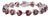 26.55 Ct Natural Red Garnet Statement Tennis Bracelet With Diamonds - Anniversary Gift For Sale