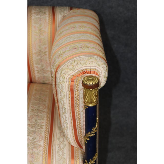19th C French Louis XVI Adam Weisweiler Style Bronze Mounted Settee For Sale - Image 16 of 18