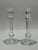 20th century Val St. Lambert Crystal Candlesticks. Good Weight and sparkle. Stamped with makers mark.