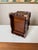Vintage Hand Carved Imported Mahogany With Brass Inlay Jewelry Box For Sale - Image 10 of 10