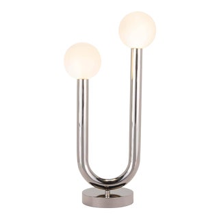 Regina Andrew Happy Steel Table Lamp, Polished Nickel For Sale