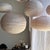 Small Japanese-Style Rattan and Natural Linen Pendant Light For Sale - Image 9 of 18