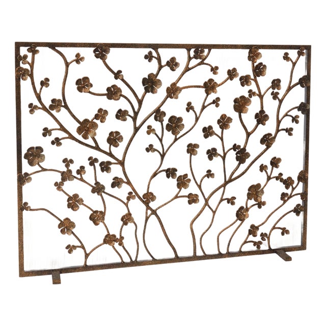 Tobacco Primrose Garden Fireplace Screen For Sale