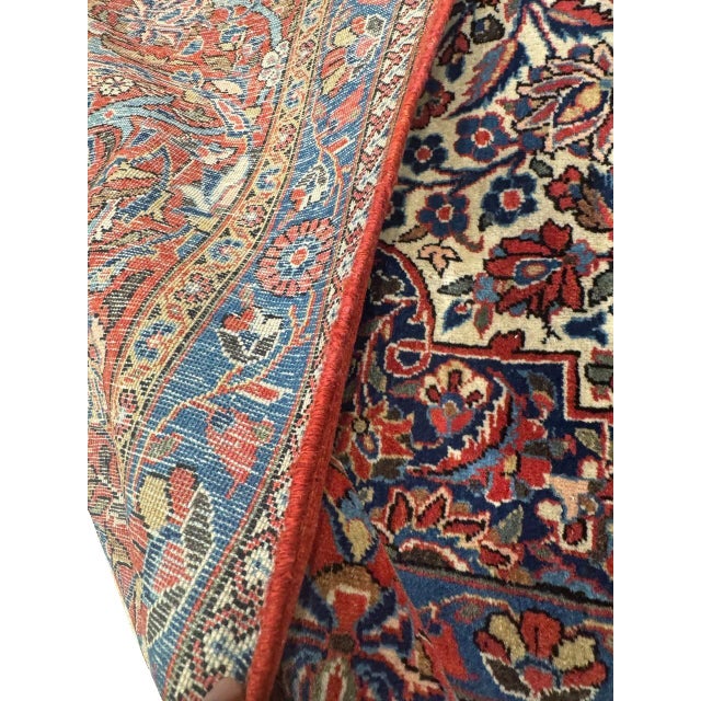 Pasargad DC Ivory Antique Persian Kashan For Sale - Image 4 of 12