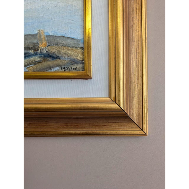 Mid 20th Century Mid-Century Modern 'Where the Light Settles' Vintage Abstract Landscape Oil Painting by Swedish Artist Ivar Morsing (1919-2009), Framed For Sale - Image 5 of 8