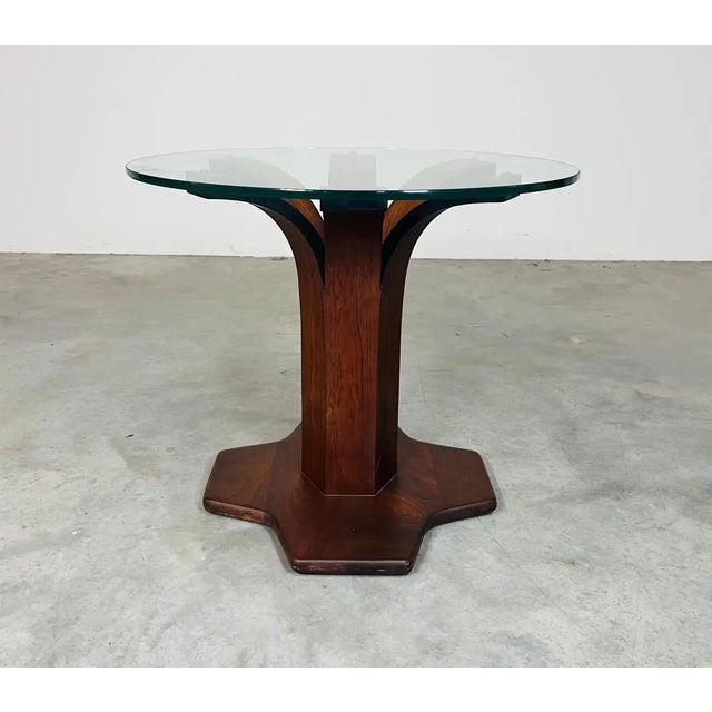 Mid-Century Bentwood Walnut Side Table by Kohler 1960s For Sale - Image 4 of 6
