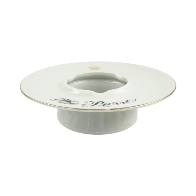1970s Vintage the Pierre Hotel New York Nyc Porcelain Ashtray For Sale - Image 5 of 10
