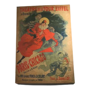 Late 19th Century La Bodinière Théatre de La Tour Eiffel Original Art Nouveau Poster