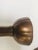 Large Brass Japanese Candlesticks on a Round Scalloped Base and Top For Sale - Image 12 of 13