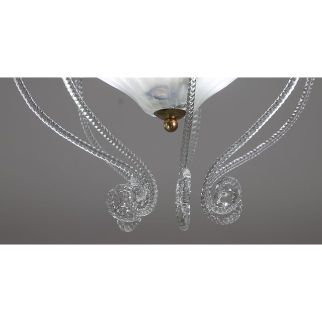 1950s Art Decò Barovier E Toso "Fountain" Murano Glass Chandelier For Sale - Image 6 of 16