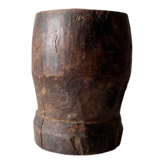 Antique Wooden Mortar For Sale
