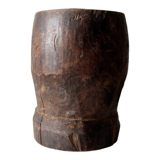 Antique Wooden Mortar For Sale