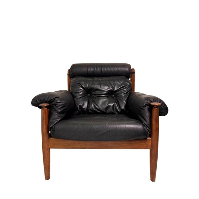 Wood Amiral Lounge Chairs and 3-Seater Sofa with Coffee Table by Eric Merthen, 1960s, Set of 4 For Sale - Image 7 of 8