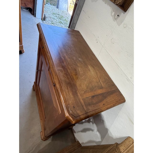 19th Century French Country Solid Walnut Cabinet / Buffet For Sale - Image 9 of 11