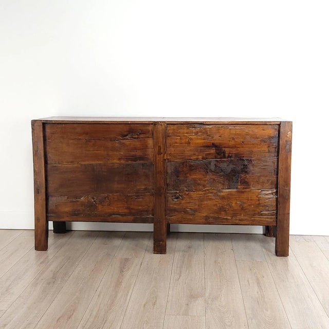 Tibetan Painted Four-Door Cabinet, 19th Century For Sale - Image 9 of 11