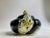 1930s Cardel Pireced Aqua & Black Lobed Lidded Art Pottery Bowl For Sale In New York - Image 6 of 13