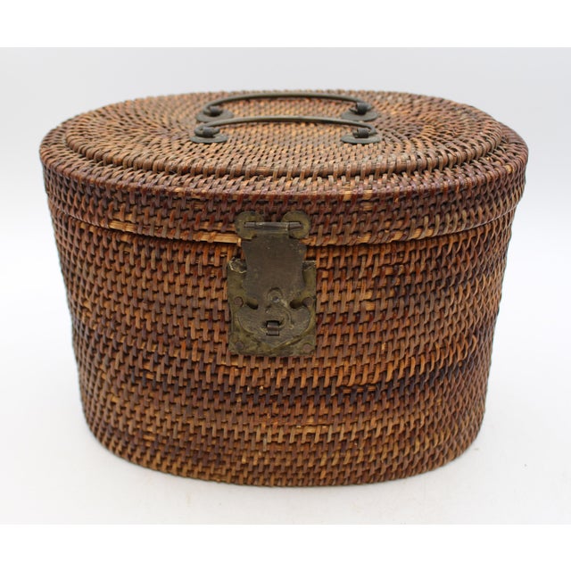 Circa 1880s Famille Rose Tea Pot & Tea Bowl in Basket For Sale - Image 10 of 11