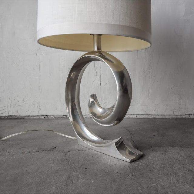 Erwin Lambeth Rare Chrome Pierre Cardin Table Lamp by Erwin Lambeth For Sale - Image 4 of 5