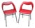 Vintage Red Vinyl Armchairs, 1970, Set of 2 For Sale