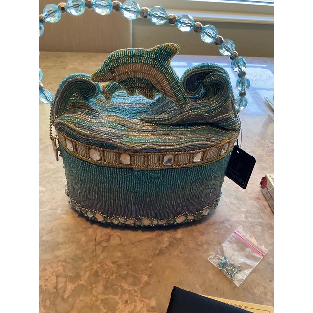 1980s Mary Frances “Crystal Dolphins” Handbag For Sale - Image 5 of 8