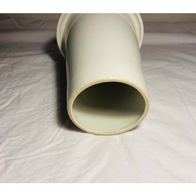 Ceramic Antique Tall Round Porcelain Mold or Funnel Tapering Up to Curved Top For Sale - Image 7 of 7