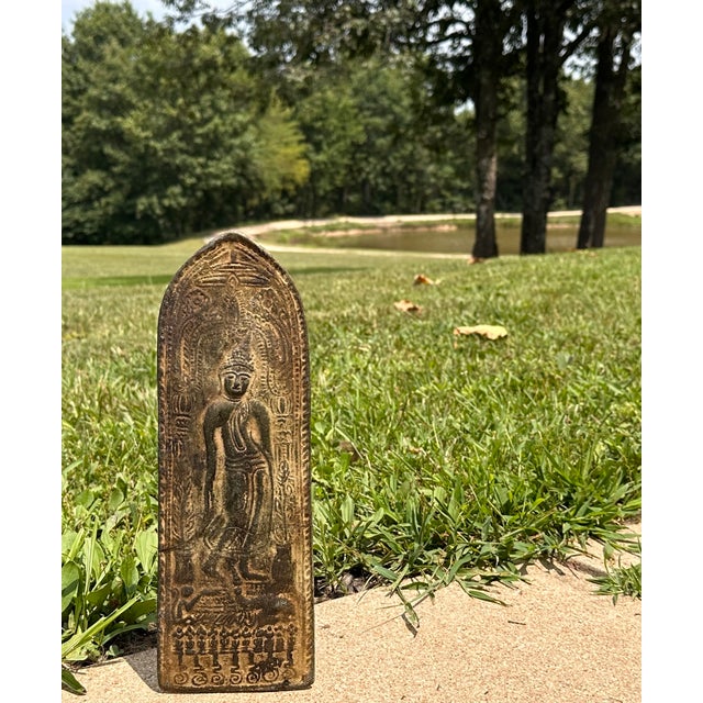 Antique Thai Buddhist Votive Plaque For Sale - Image 15 of 15