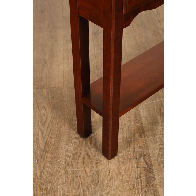 Wood Chippendale Style Narrow One Drawer Small Console Table For Sale - Image 7 of 18