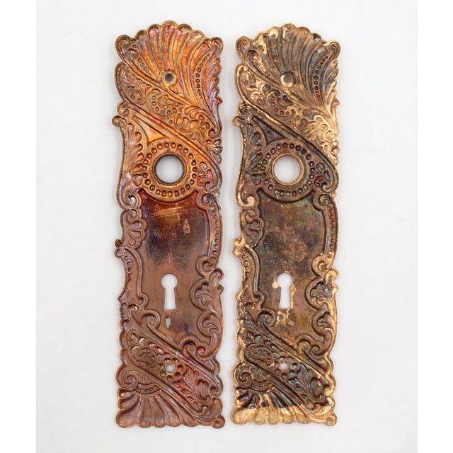 1890s Corbin Roanoke Polished Brass Interior Door Knob Set For Sale - Image 6 of 8