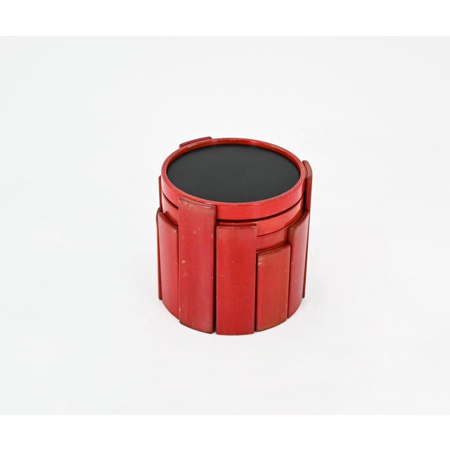 Cassina Model 780 Nesting Tables by Gianfranco Frattini for Cassina, 1960s, Set of 4 For Sale - Image 4 of 14