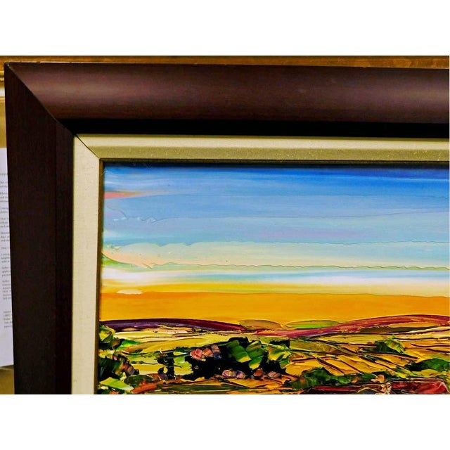 Maya Eventov Tuscan Scene Original Acrylic Painting on Canvas Landscape Framed For Sale In Denver - Image 6 of 8