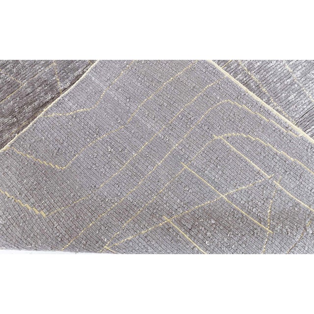 Gray Modern Abstract Wool Rug by Doris Leslie Blau For Sale - Image 8 of 8
