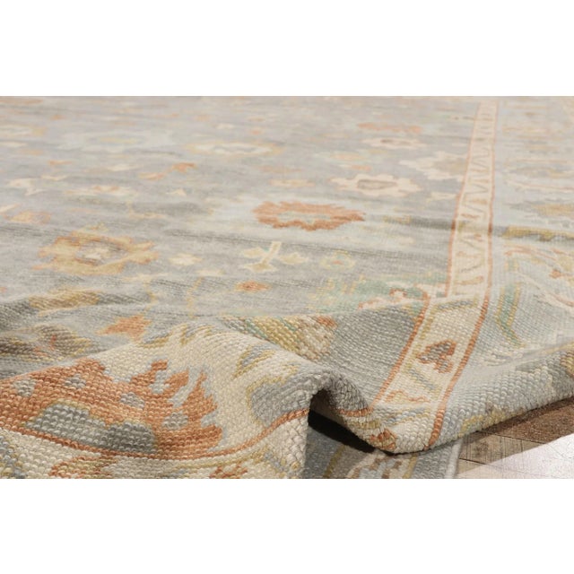 Vintage Modern Turkish Oushak Rug - 09'00 X 11'08 For Sale In Dallas - Image 6 of 10